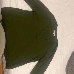 LOFT Green Fitted Blouse